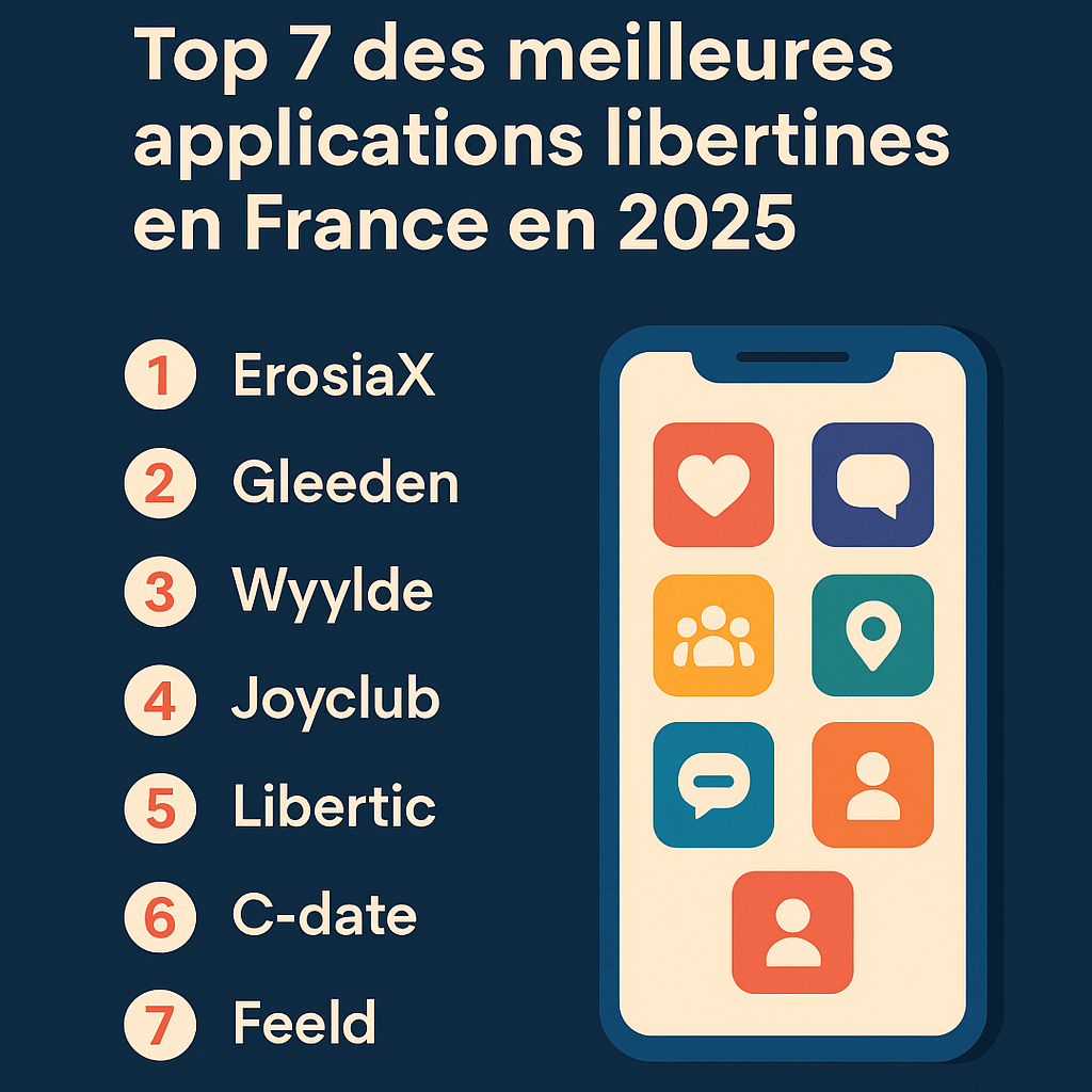 Top 7 des meilleures applications libertines en France en 2025